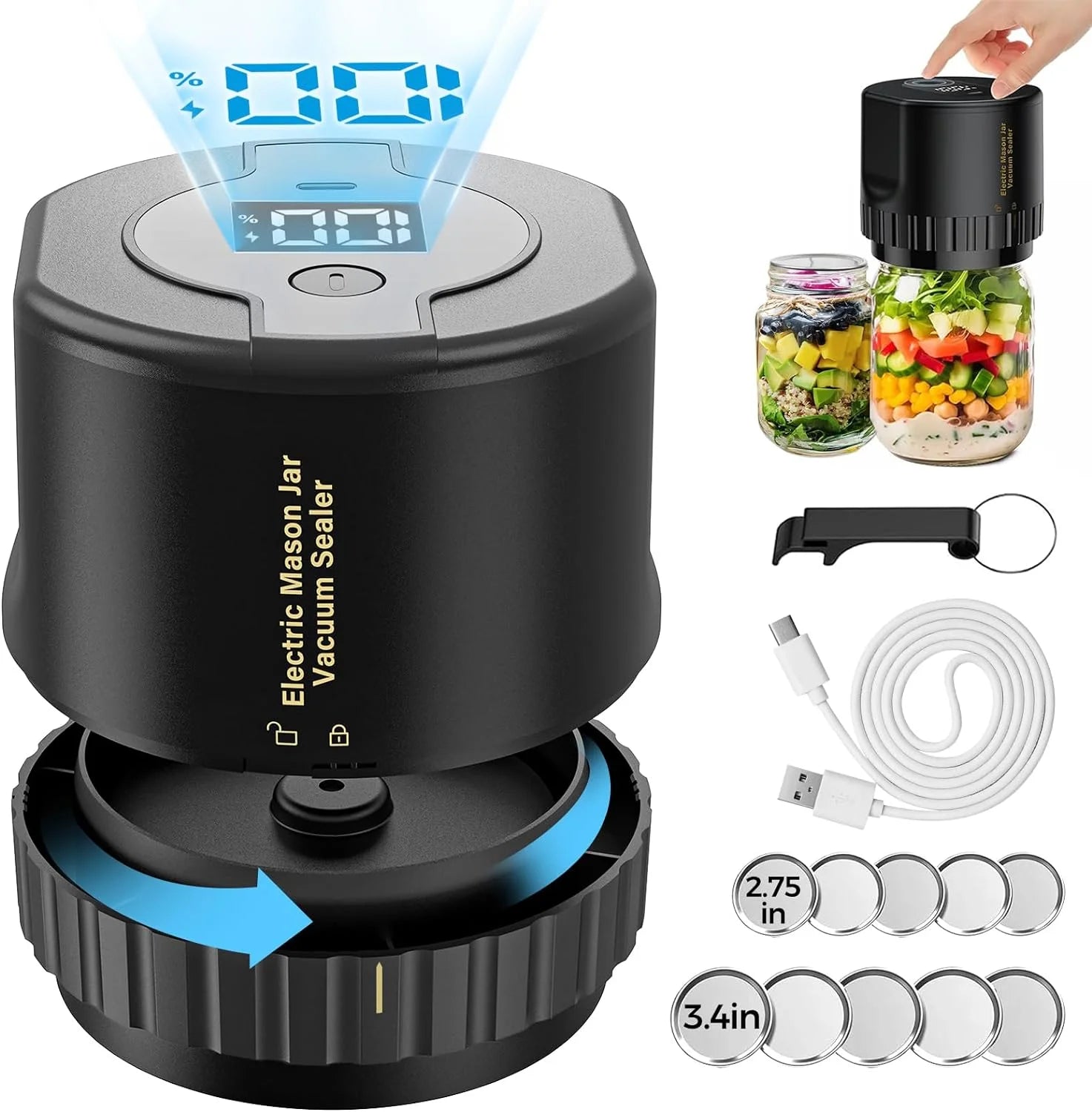 Electric Mason Jar Vacuum Sealer