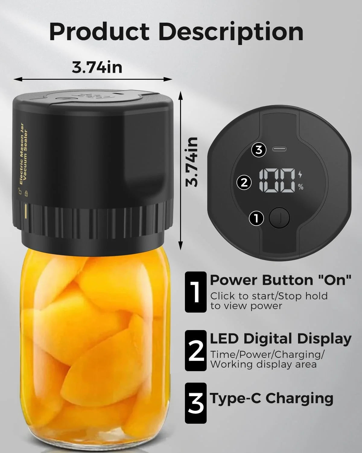 Electric Mason Jar Vacuum Sealer